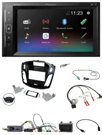 Автомагнитола для Ford Focus 2014–2018 Pioneer 2DIN, DAB, Bluetooth, USB