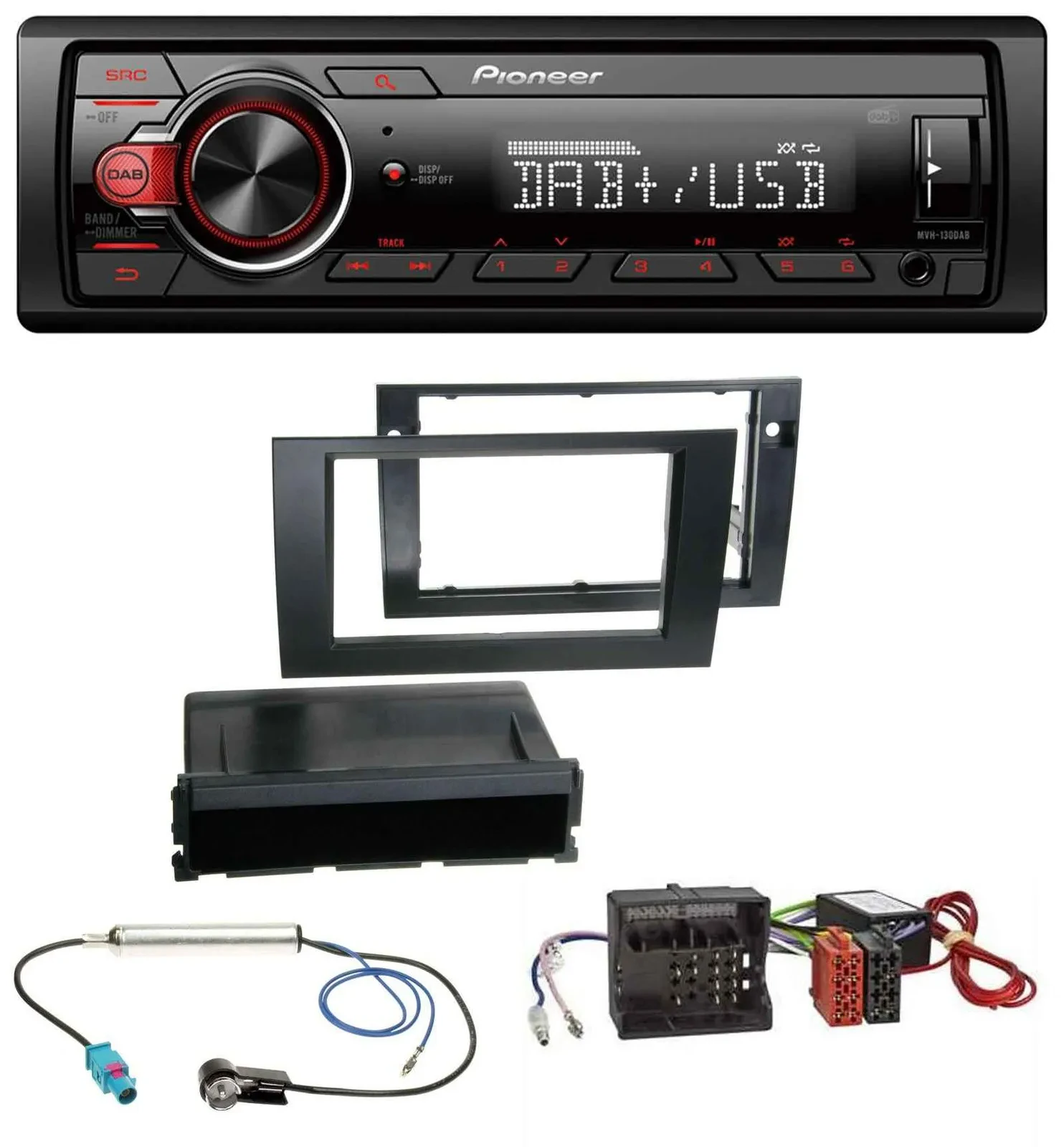 Pioneer MP3 1DIN DAB USB AUX Autoradio für Audi A4 B7 04-08 Symphony Aktivsystem