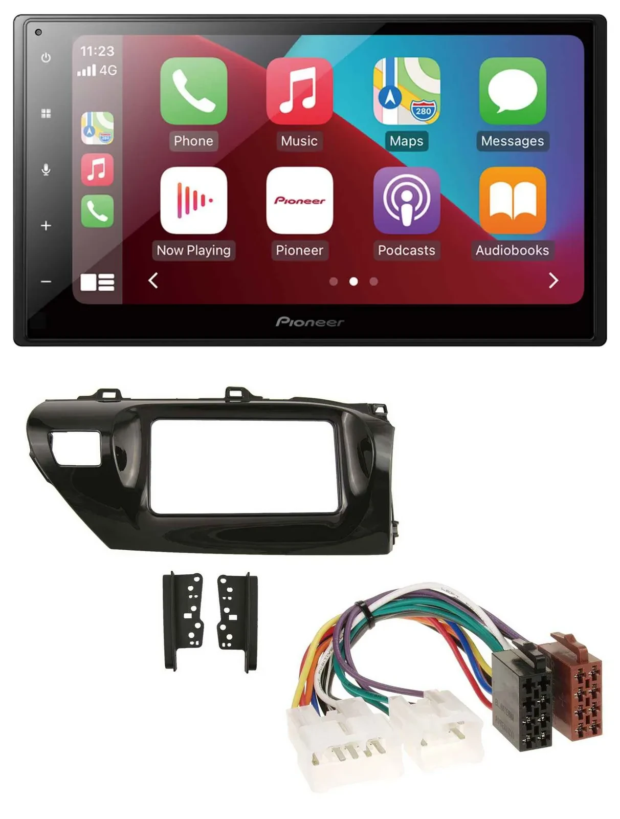 Автомагнитола Pioneer для Toyota Hilux (2015–2020) 2DIN, DAB, Bluetooth, USB, MP3