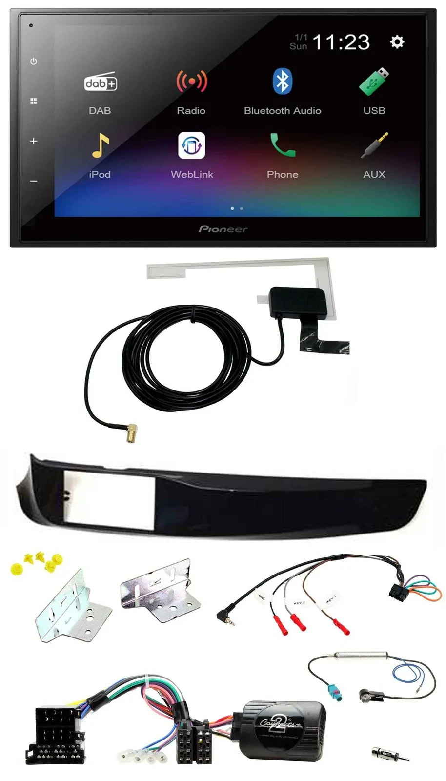 Автомагнитола для Alfa Romeo Giulietta (940, 2010–2014) Pioneer 2DIN DAB Bluetooth USB