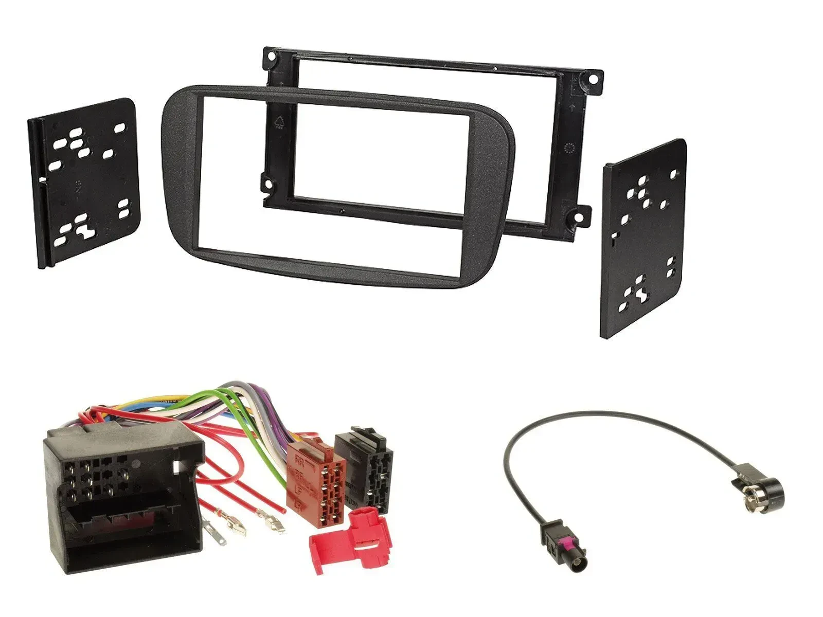 Radioeinbauset Doppel DIN Autoradio für Ford Focus C-Max Galaxy ab 2007 schwarz