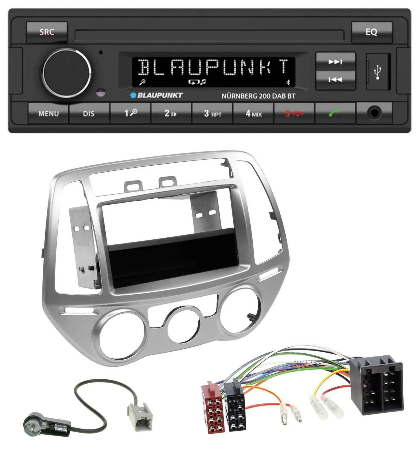 Blaupunkt USB DAB MP3 Bluetooth Autoradio für Hyundai i20 (12-14) man. Klima