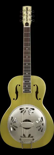 Резонаторная гитара Gretsch G9202 Honey Dipper Special, круглый гриф, латунный корпус