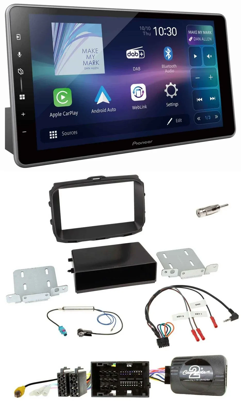 Автомагнитола Pioneer Bluetooth USB DAB для Alfa Romeo Giulietta 940 (Facelift 2014)