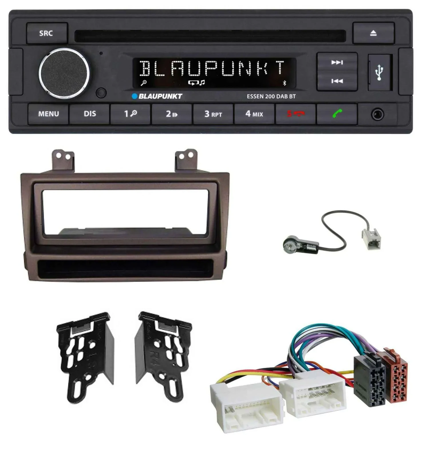 Автомагнитола для Hyundai Sonata Blaupunkt USB MP3 Bluetooth DAB CD темно-коричневая