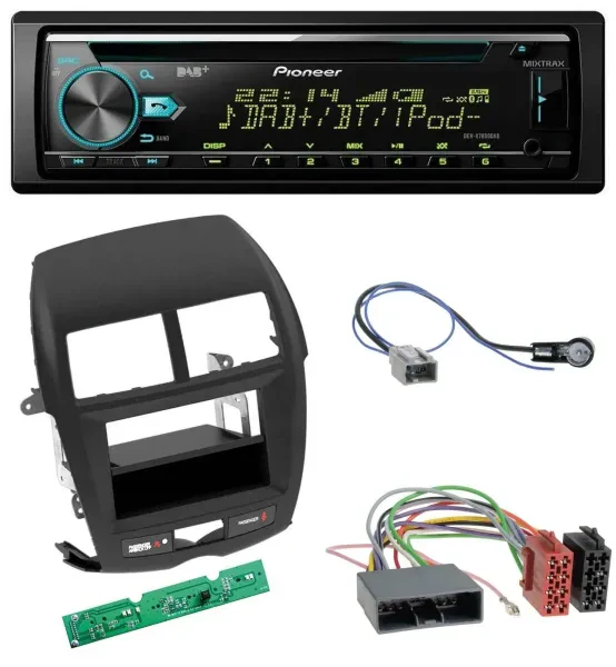 Pioneer DAB MP3 CD USB Bluetooth Autoradio für Mitsubishi ASX (2010-2014)