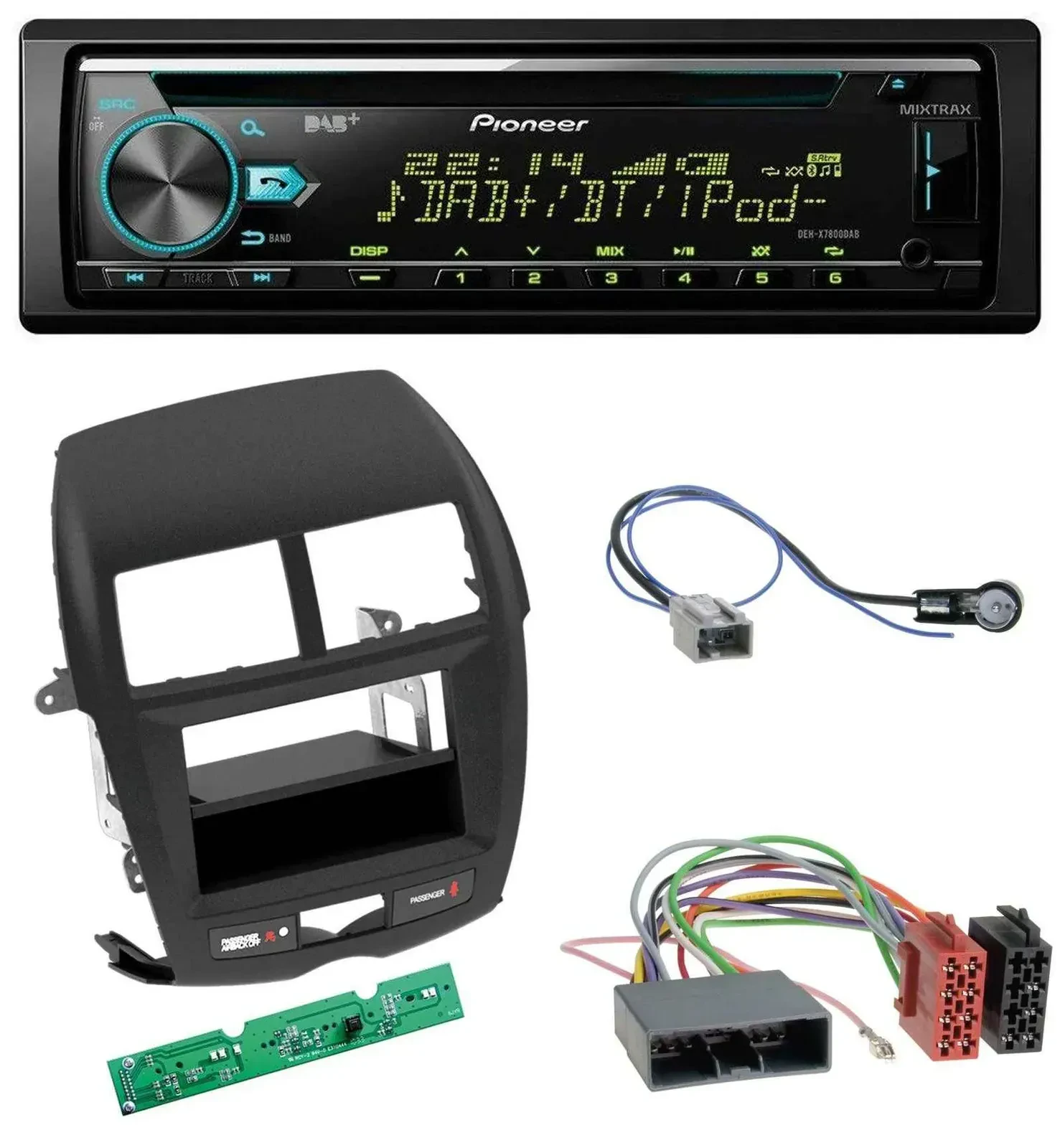 Автомагнитола Pioneer DAB, CD, MP3, USB, Bluetooth для Mitsubishi ASX (2010–2014)