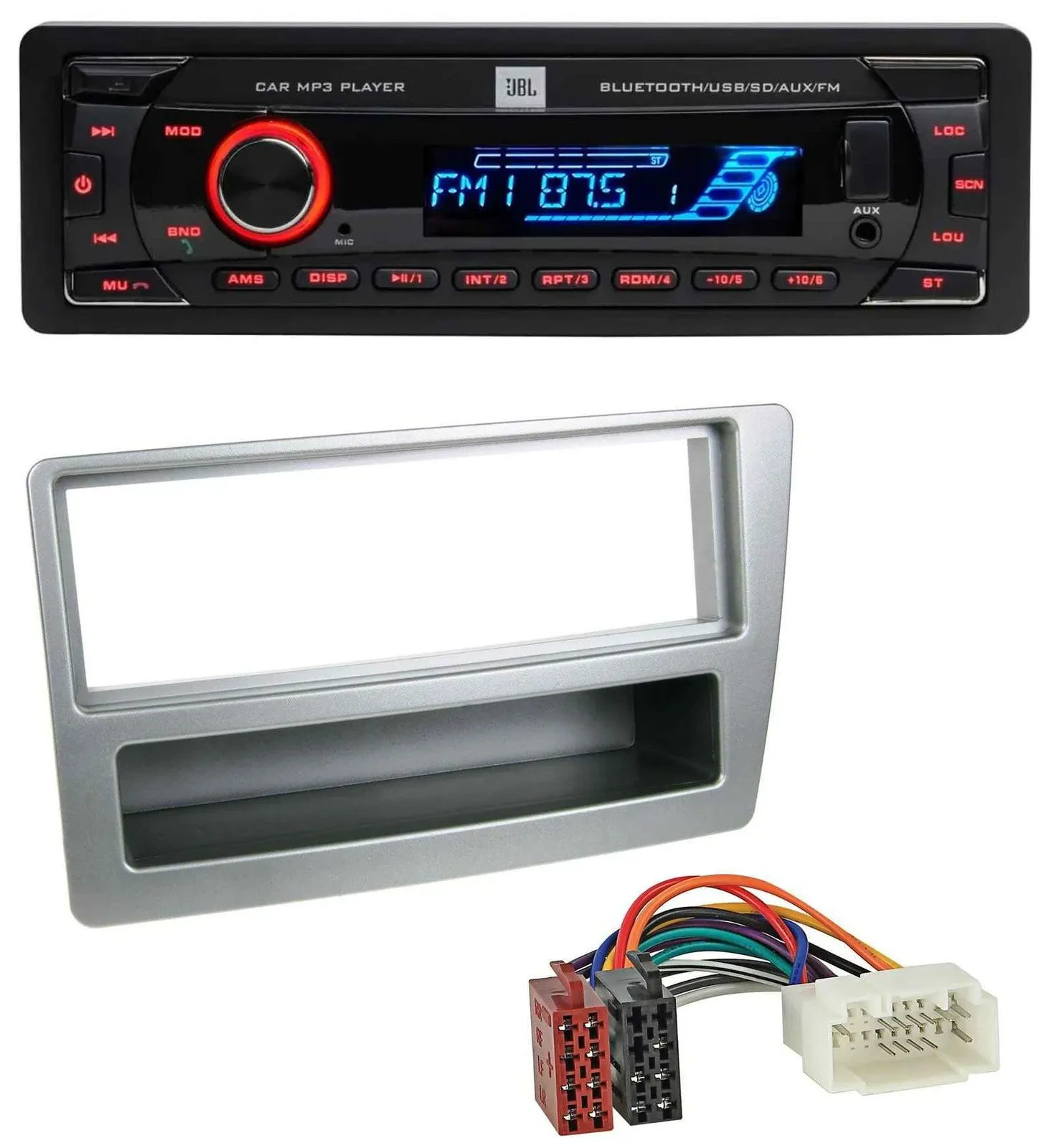 JBL AUX MP3 USB Bluetooth SD Autoradio für Honda Civic 04-06 silber autom. Klima