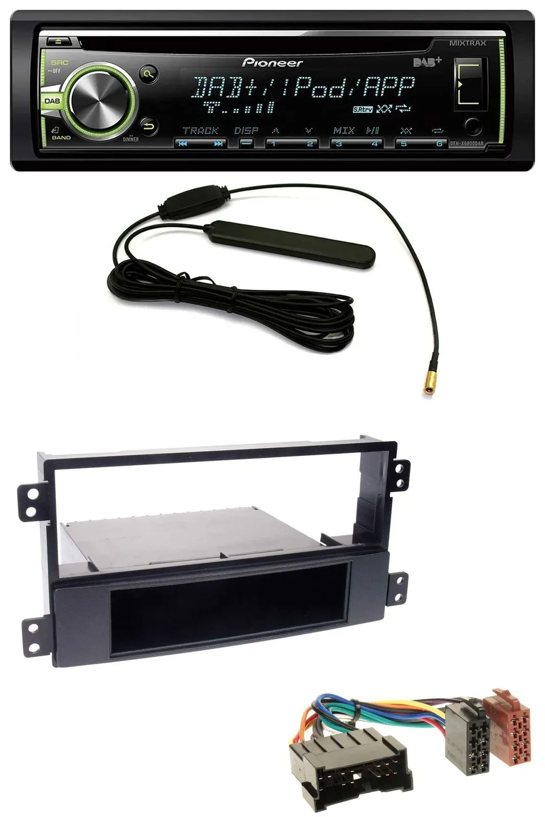 Автомагнитола для Hyundai Sonata NF Pioneer MP3, USB, CD, DAB, AUX, черная