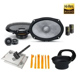 Alpine R2-S69 200W RMS 6x9" Component Car Speakers + Accessories