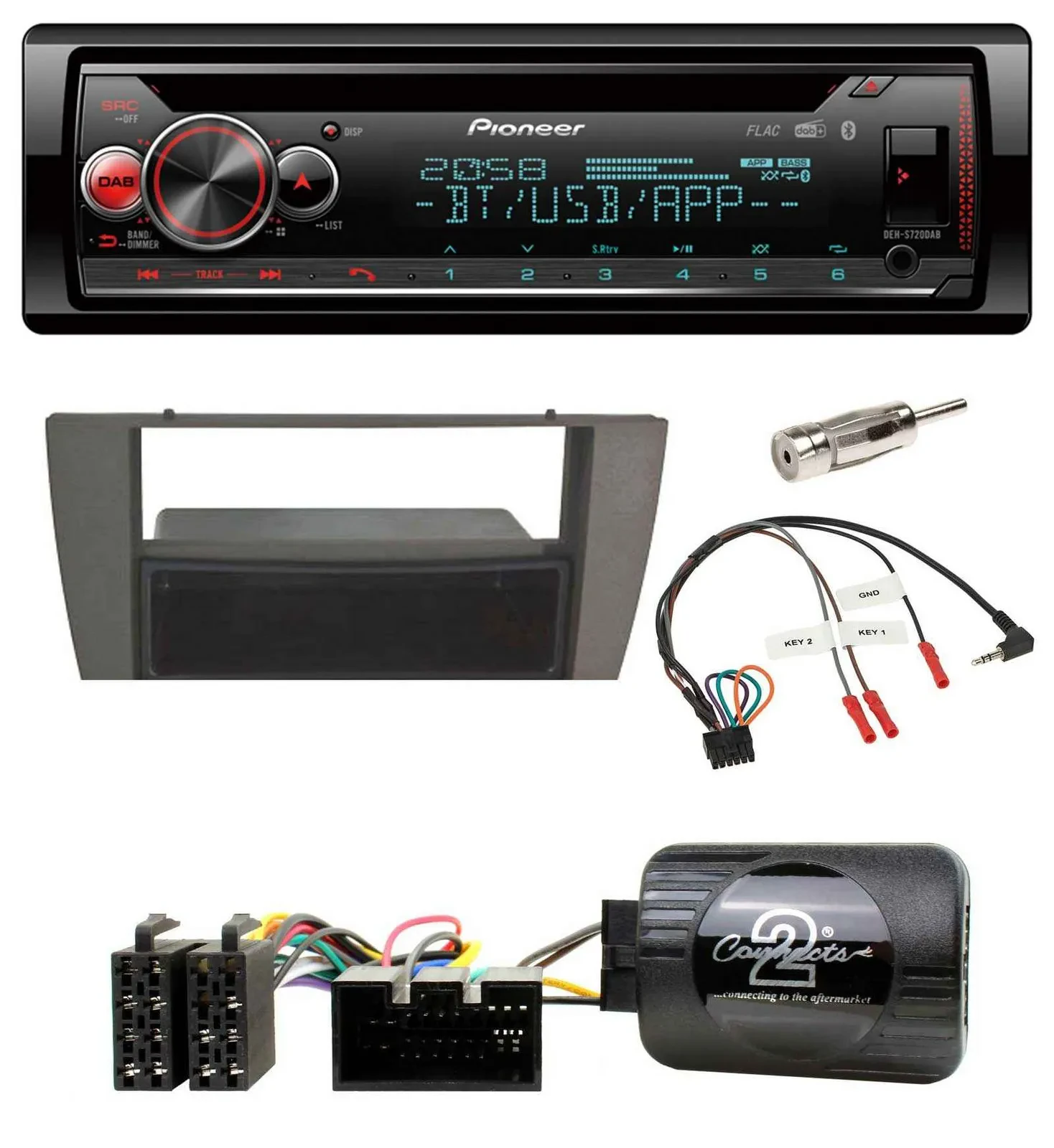 Pioneer Lenkrad DAB CD Bluetooth USB Autoradio für Jaguar X-Type S-Type 2003-200