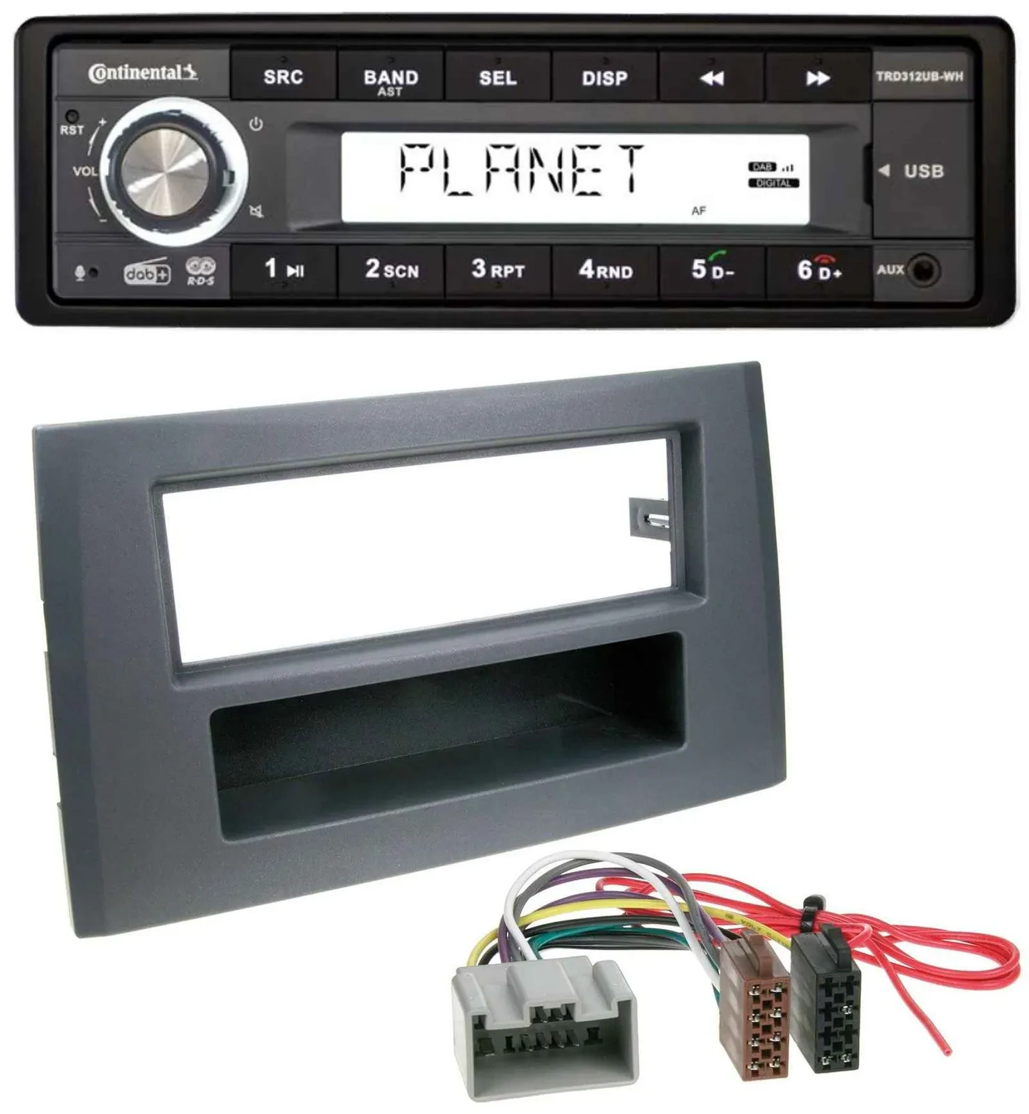 Continental USB 1DIN AUX DAB MP3 Autoradio für Volvo XC90 (14 Pin, 2002-2014)