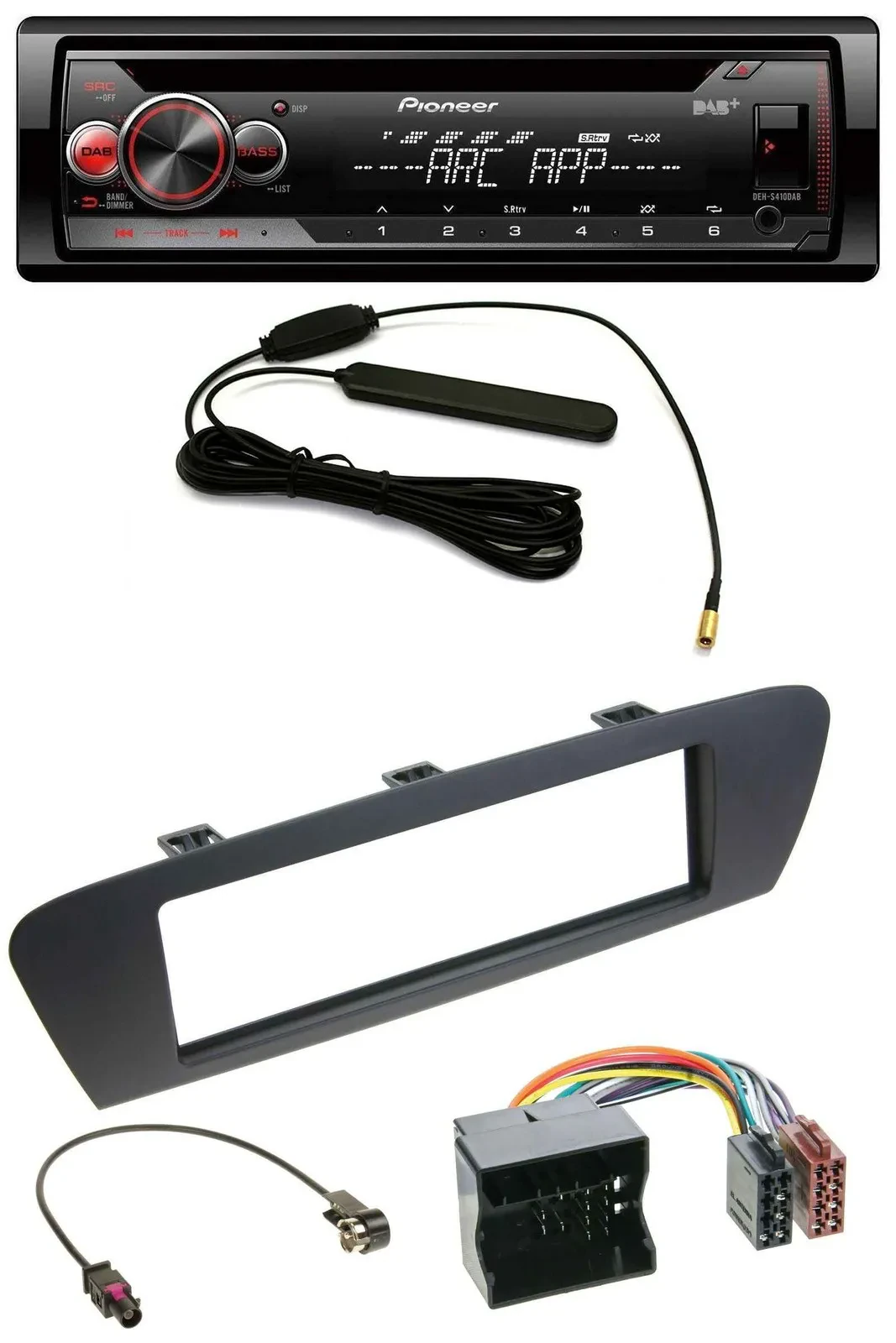 Pioneer CD USB AUX DAB MP3 Autoradio für Renault Scenic (ab 12) - braun