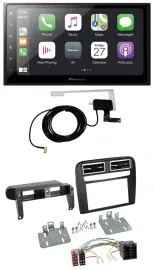 Pioneer USB MP3 2DIN Bluetooth DAB Autoradio für Fiat Grande Punto 2005-2009 sch