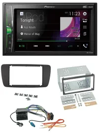 Pioneer 2DIN MP3 DAB USB Bluetooth Autoradio für Seat Ibiza ab 08 azabacheschwar
