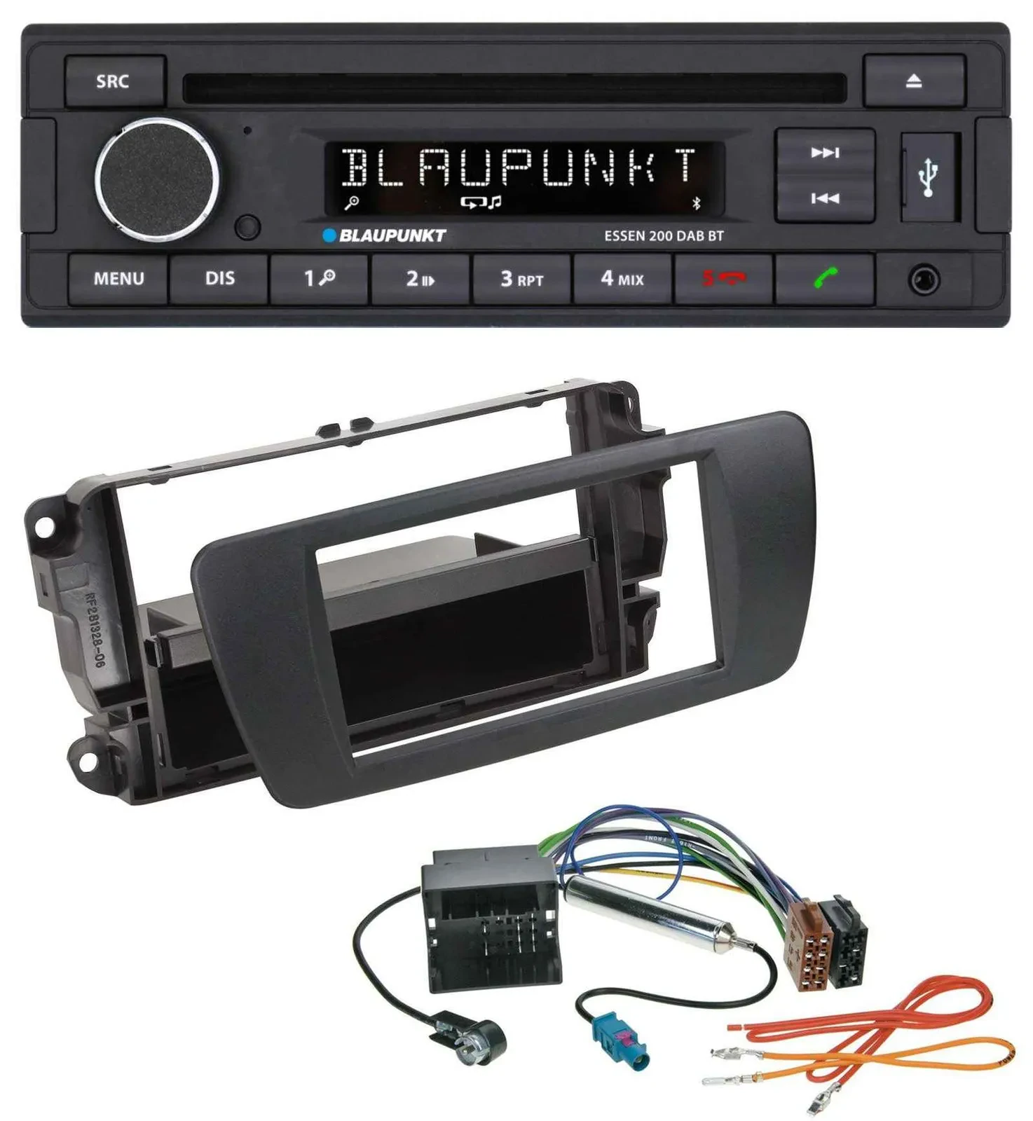Blaupunkt USB MP3 Bluetooth DAB CD Autoradio für Seat Ibiza 6J ab 08 nitschwarz