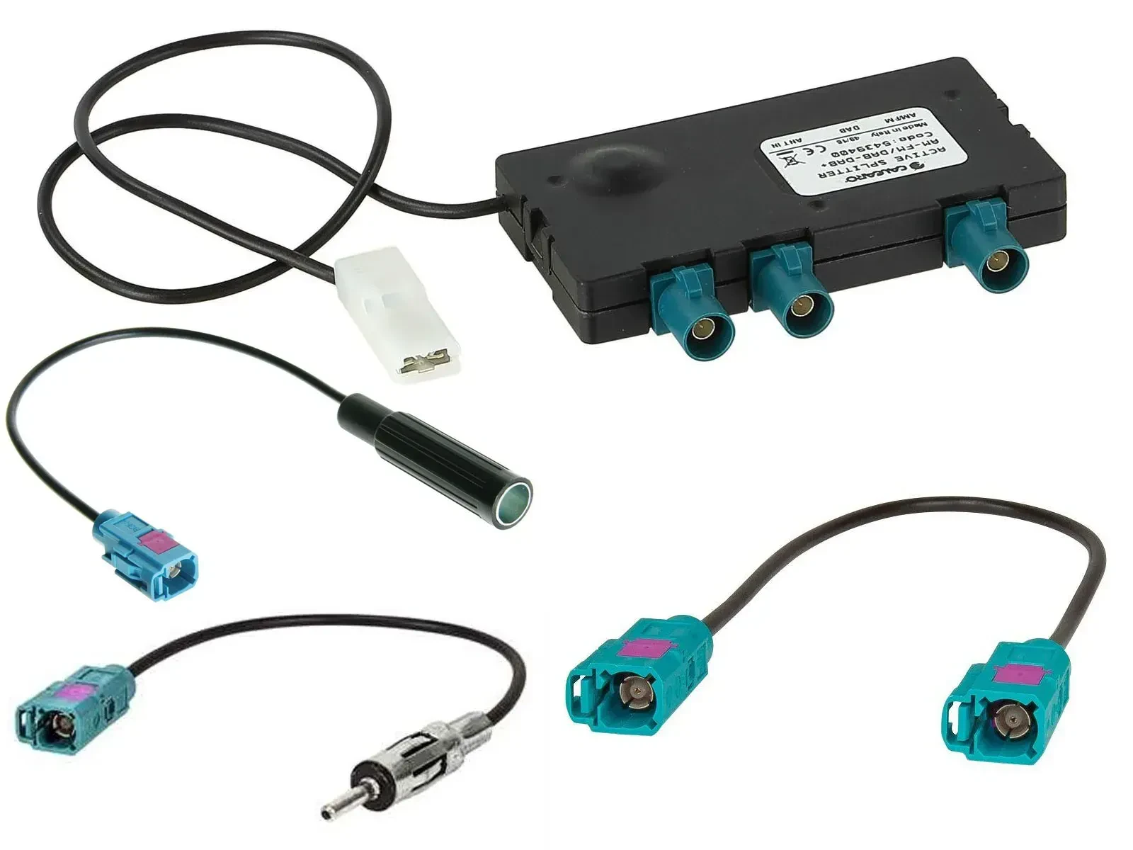 Dietz 41126 Aktiver DAB FM Antennensplitter Fakra Buchse DIN 150 Ohm Buchse Stec