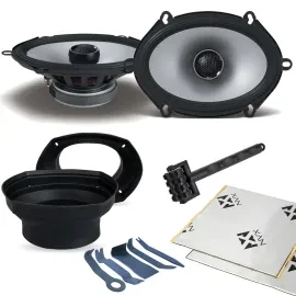 Alpine S2-S68 150W 6x8" Coaxial Car Speakers + Accessories