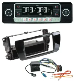 Dietz USB DAB MP3 Bluetooth Autoradio für Seat Ibiza ab 08 Klavierlack schwarz