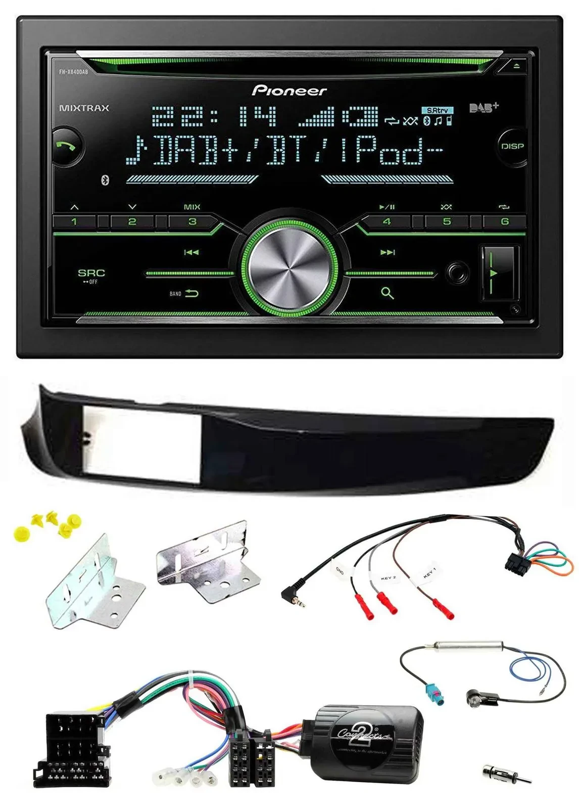 Pioneer Bluetooth Lenkrad DAB 2DIN USB CD Autoradio für Alfa Giulietta 940 10-14