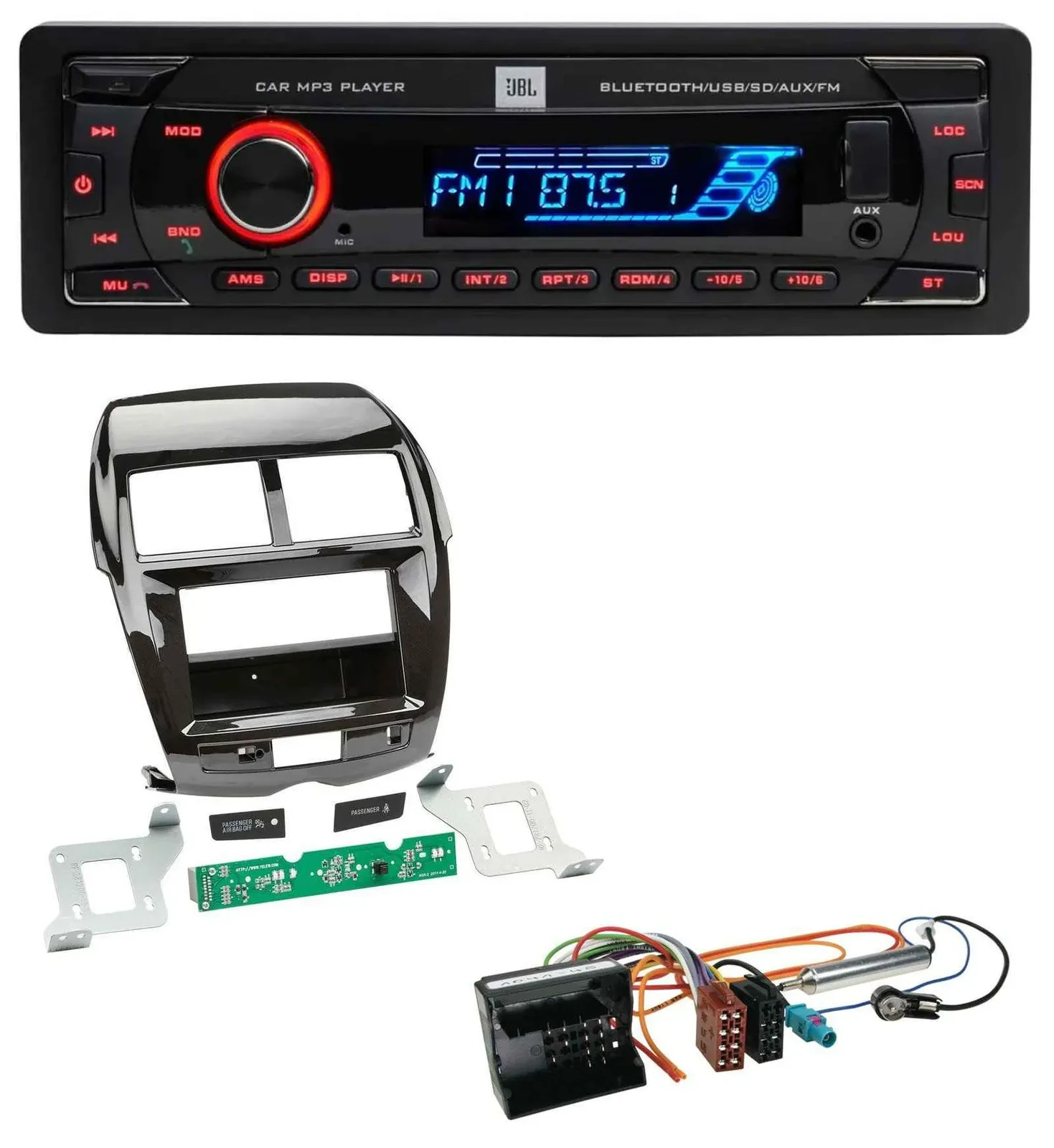 JBL AUX MP3 USB Bluetooth SD Autoradio für Citroen C4 Aircross Mitsubishi ASX Pe