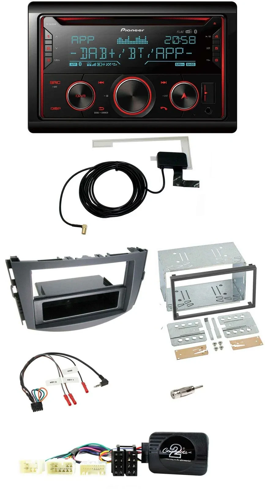 Pioneer 2DIN Lenkrad DAB USB CD Bluetooth Autoradio für Toyota RAV 4 2006-2011