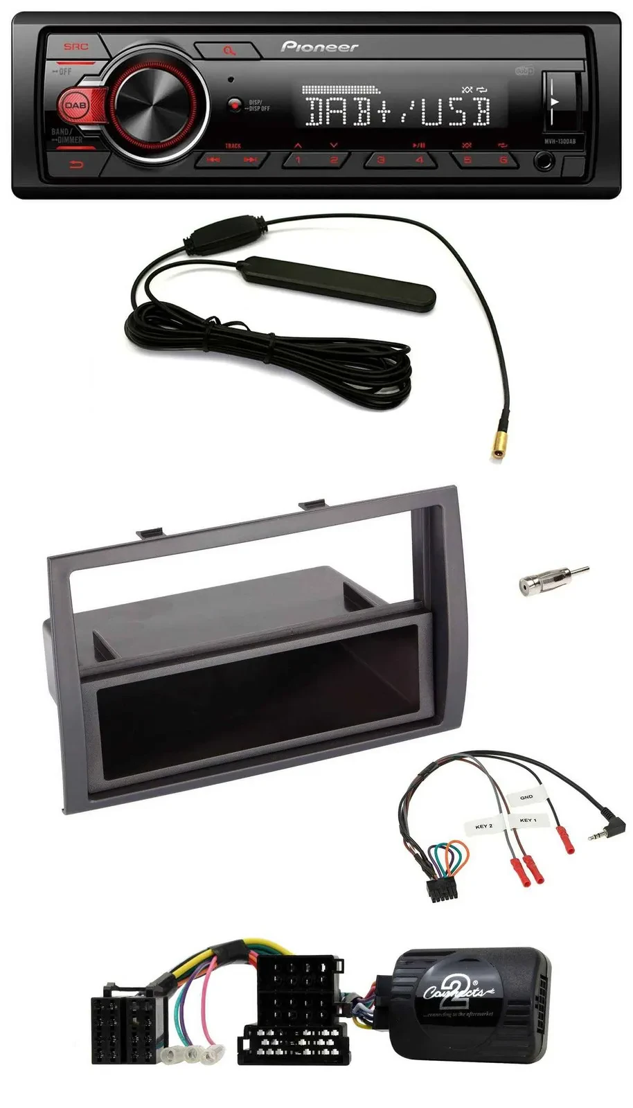 Автомагнитола Pioneer 1-DIN MP3 DAB USB, поддержка кнопок на руле, для Citroen Jumper/Peugeot Boxer