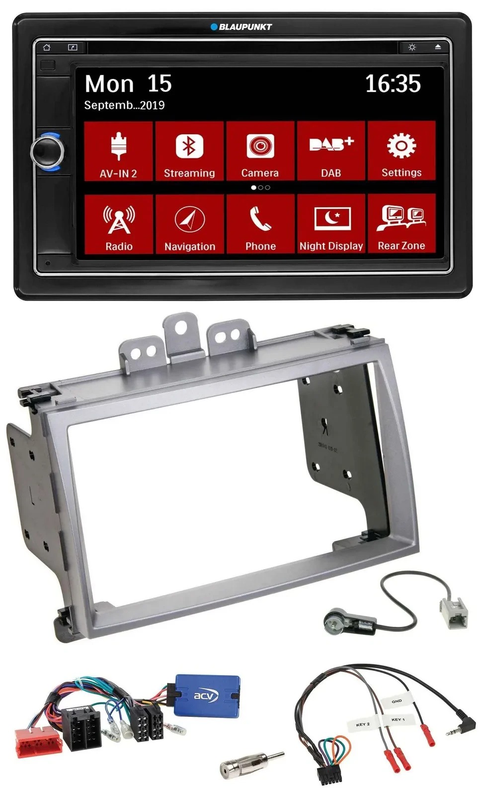 Blaupunkt 2DIN USB DAB Lenkrad Bluetooth TMC Navigation für Hyundai i20 2009-201