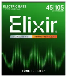 Струны для бас-гитары Elixir NanoWeb 14677 45-105