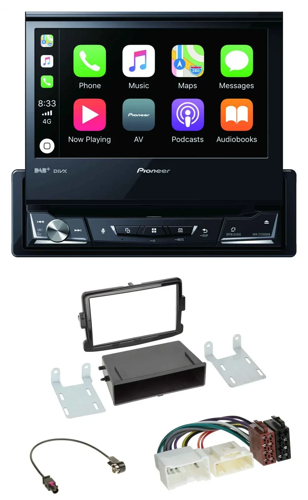 Pioneer DVD Bluetooth DAB USB MP3 Autoradio für Dacia Lodgy Sandero Opel Vivaro
