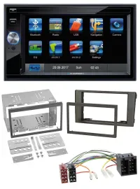 Blaupunkt SD Bluetooth 2DIN MP3 USB AUX Autoradio für Iveco Daily 06-14 dunkelgr