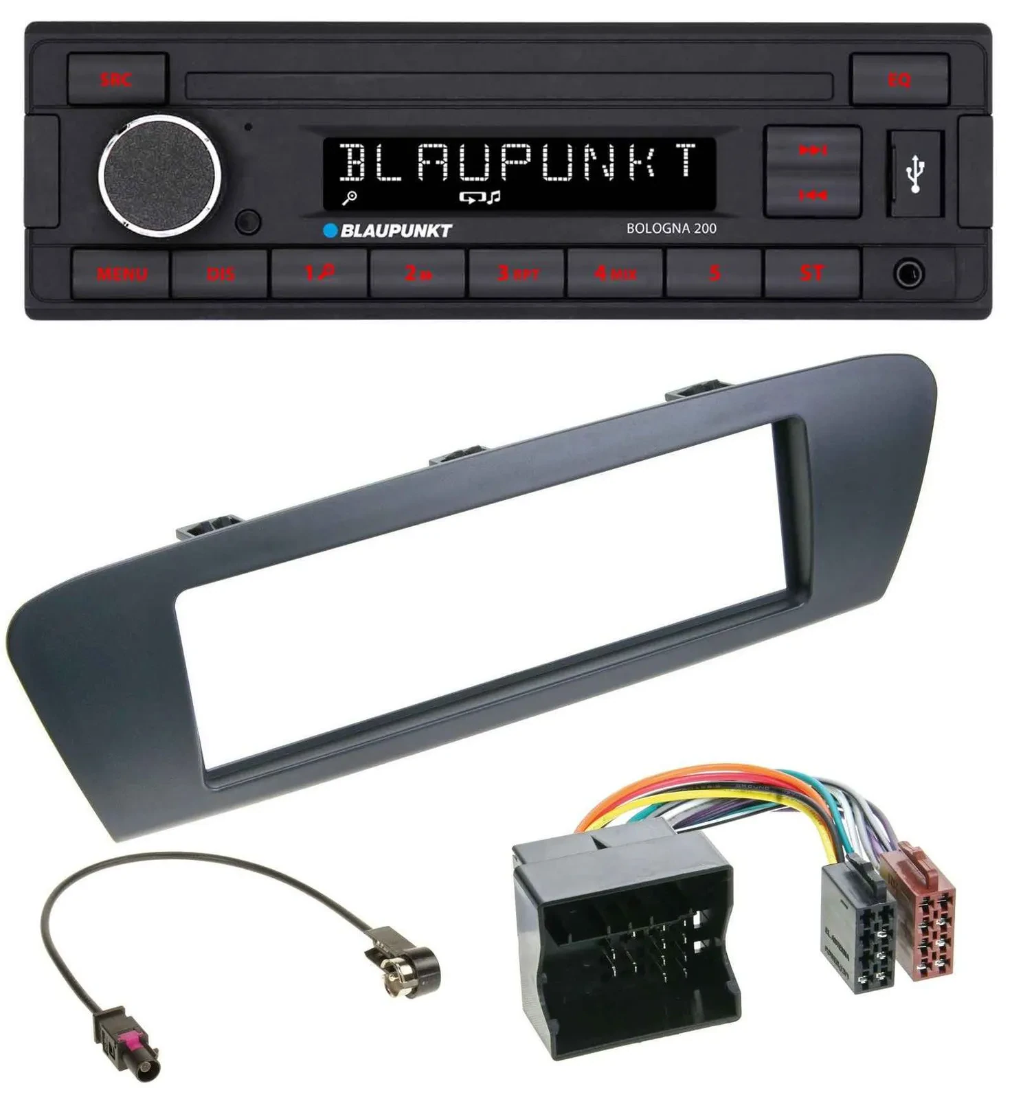 Автомагнитола для Renault Scenic (с 2012) Blaupunkt MP3 AUX USB 1-DIN серый