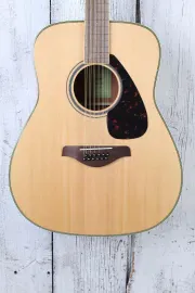 Yamaha FG820-12 Dreadnought 12 String Acoustic Guitar Solid Spruce Top Natural