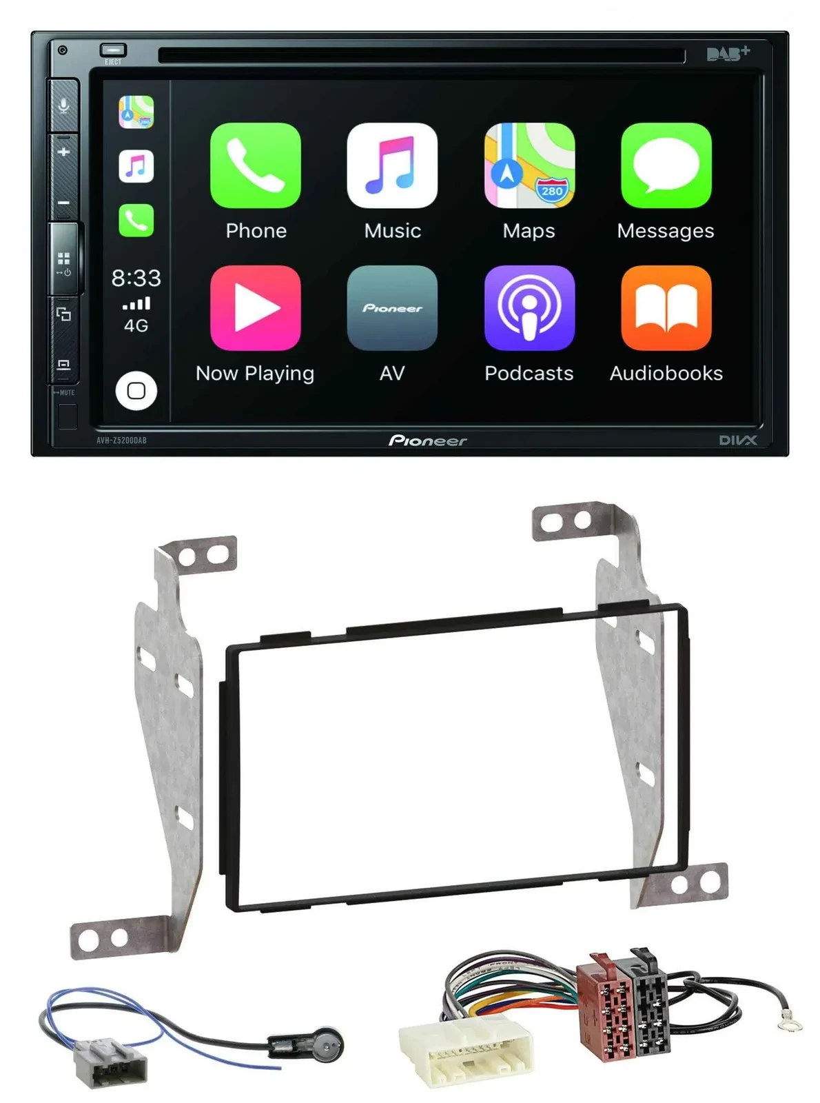 Pioneer DVD 2DIN MP3 DAB Bluetooth USB Autoradio für Nissan Juke (2010-2014)