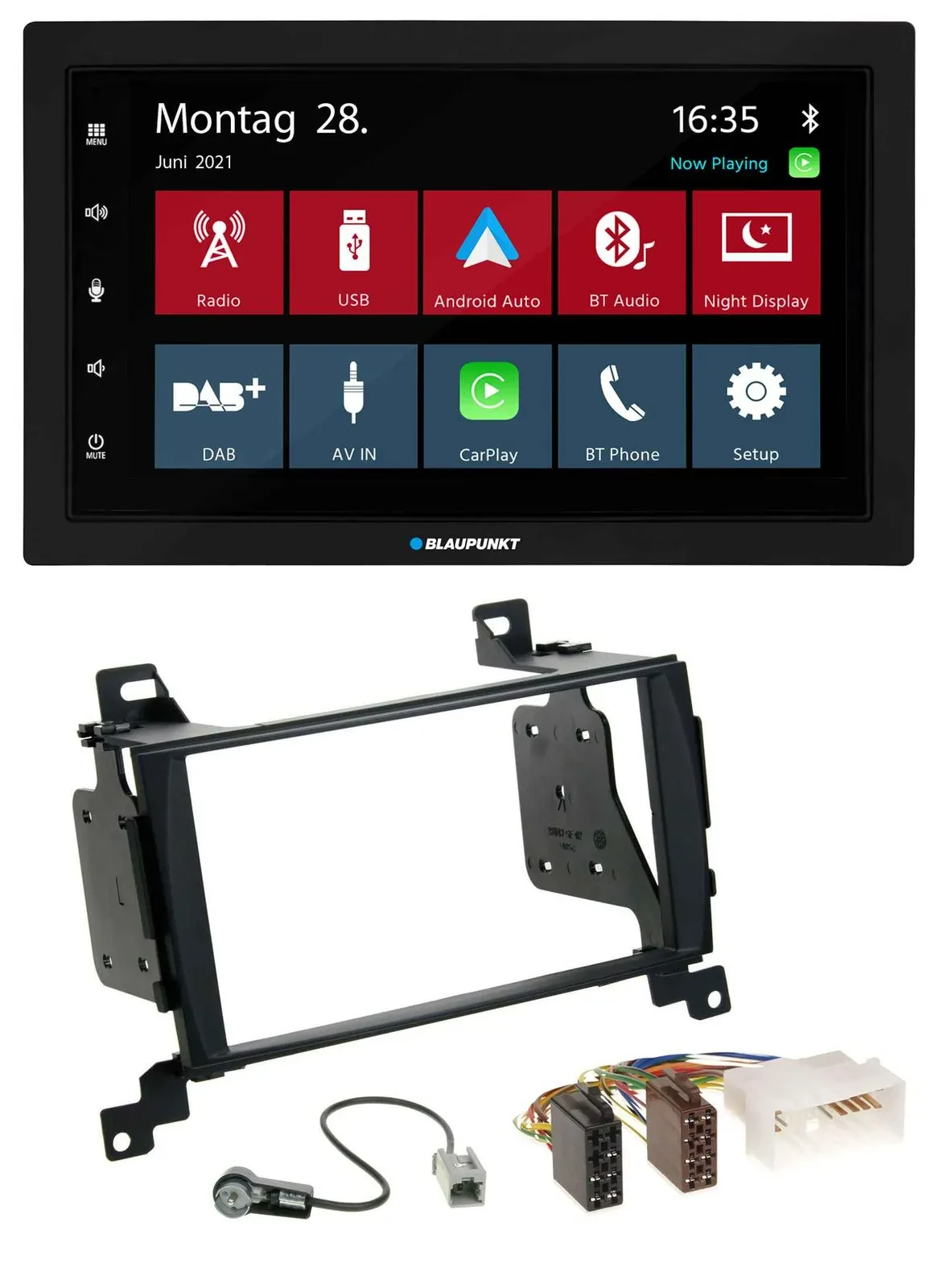 Blaupunkt MP3 Bluetooth DAB 2DIN USB Autoradio für Hyundai Santa Fe 2007-2012