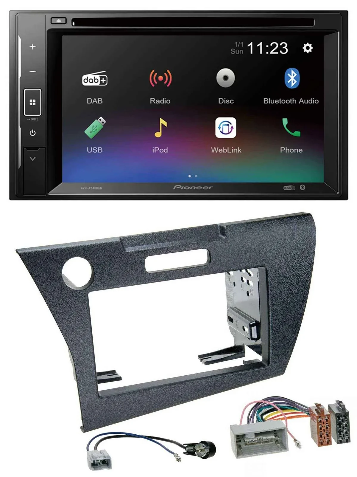 Автомагнитола для Honda CR-Z Pioneer 2DIN Bluetooth USB DAB DVD MP3