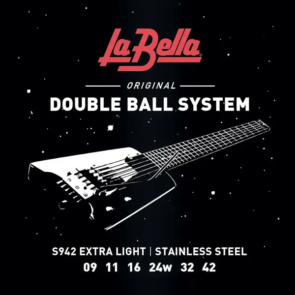 Струны для электрогитары La Bella S942 headless 9-42