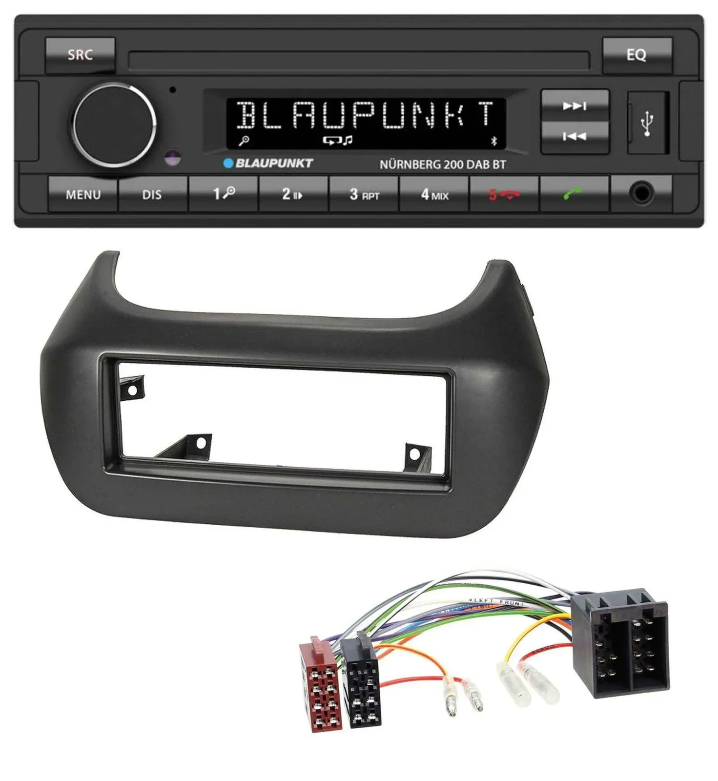 Blaupunkt USB DAB MP3 Bluetooth Autoradio für Fiat Fiorino Qubo Citroen Nemo Peu