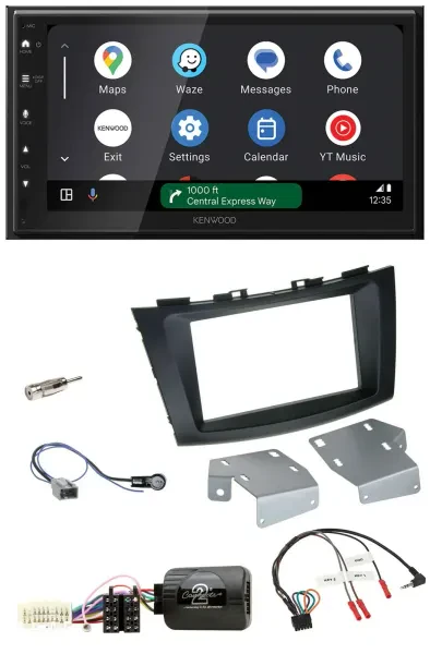 Kenwood DAB Bluetooth USB Lenkrad 2DIN Autoradio für Suzuki Swift ab 2011
