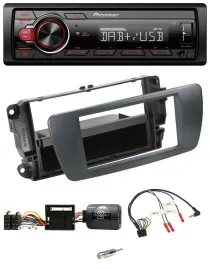 Автомагнитола для Seat Ibiza Pioneer 1DIN DAB USB, совместима с управлением на руле, черный