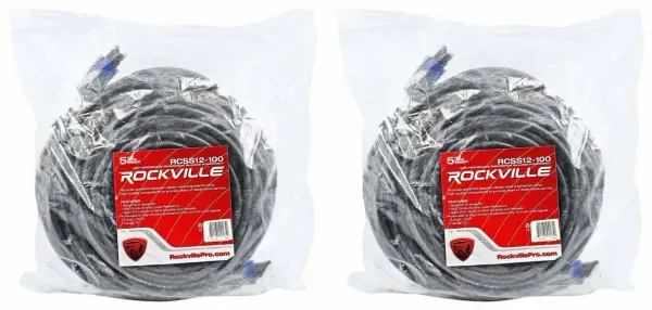 Спикерный кабель Rockville RCSS12100 Black 30.5 м (2 штуки)