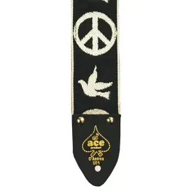 D'Andrea ACE 6 Vintage Reissue Peace Dove Adjustable 2" Wide Guitar Strap