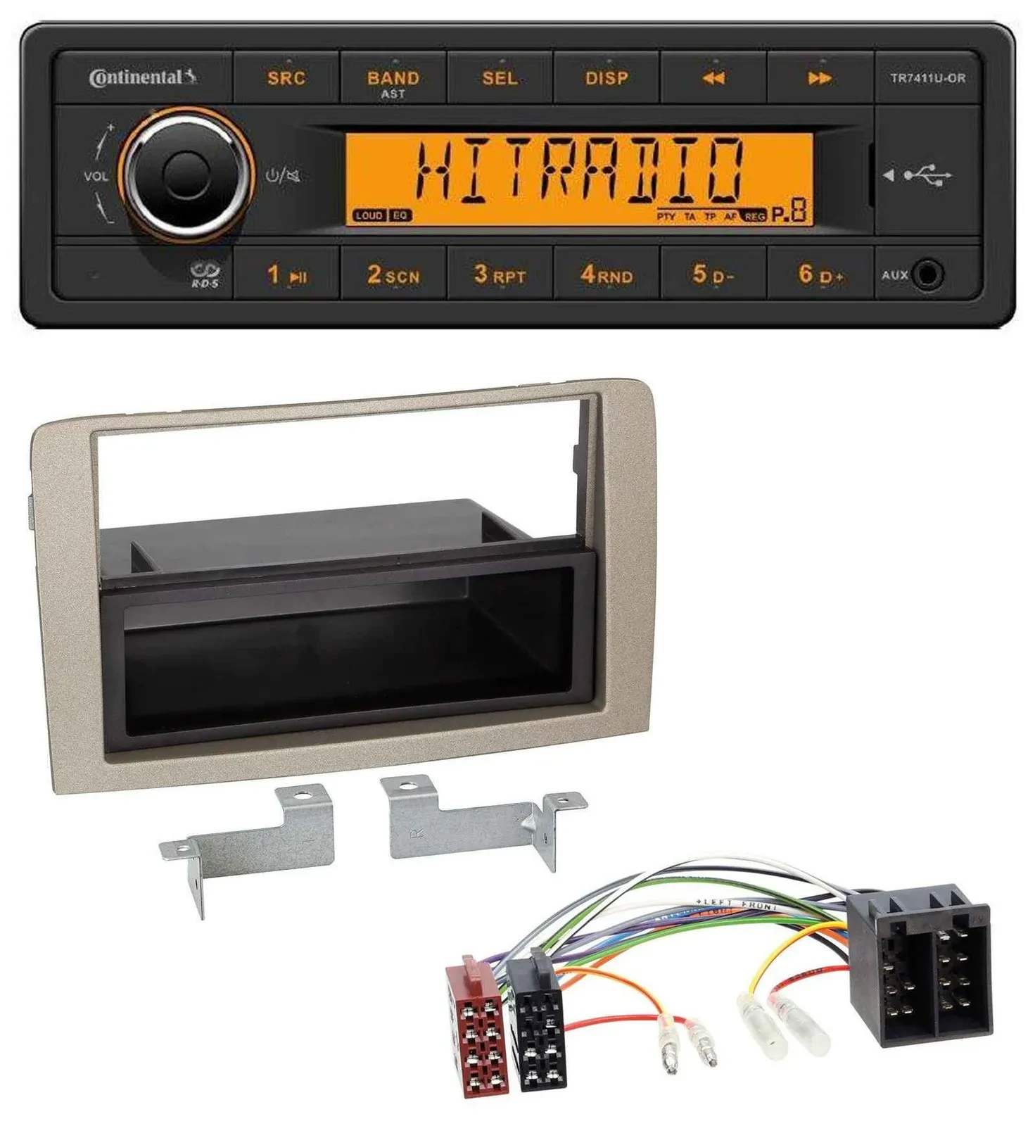 Continental 1DIN USB AUX MP3 Autoradio für Lancia Musa (ab 2005)