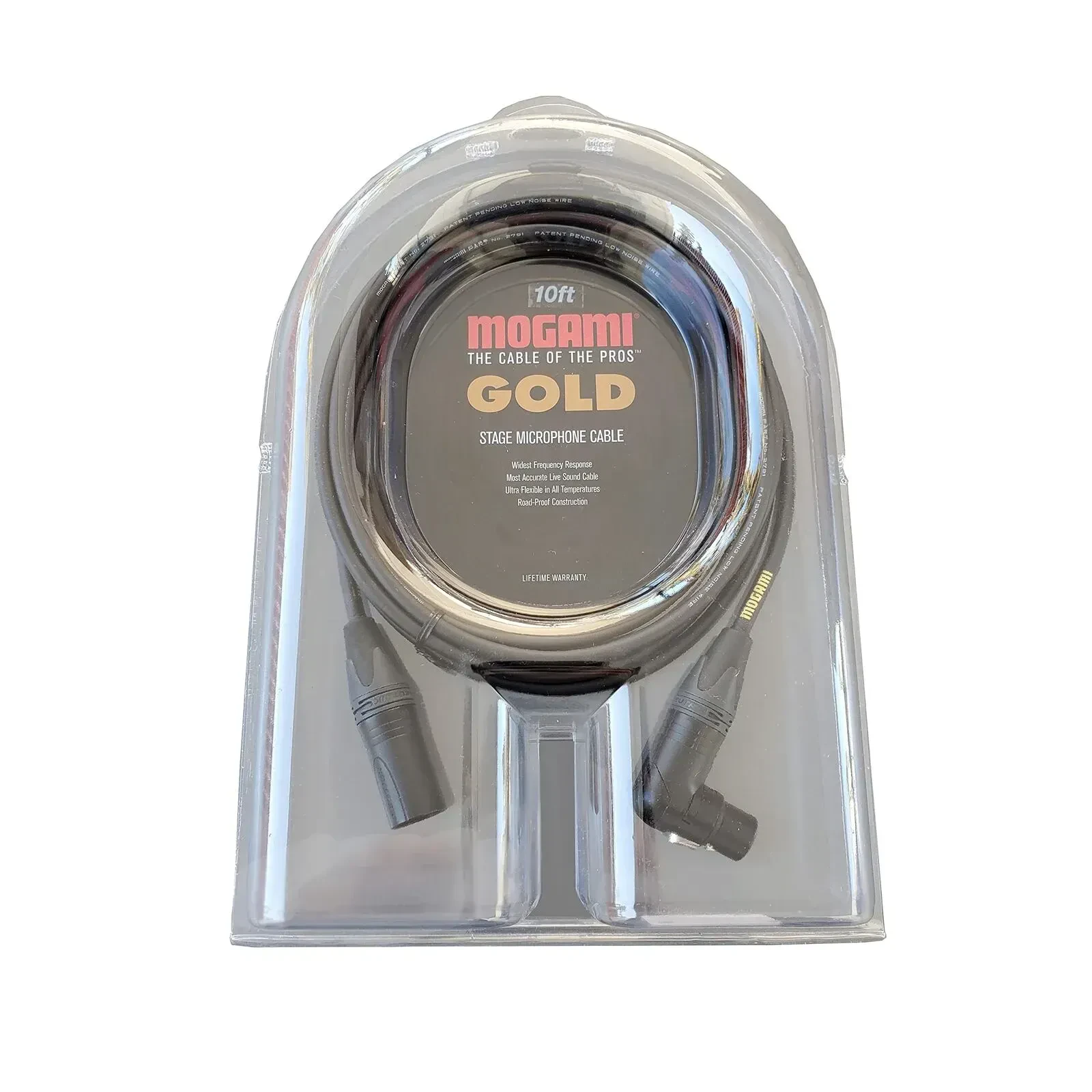 Микрофонный кабель Mogami Gold-Stage 10R XLR(F) угловой — XLR(M) прямой 10 ft