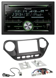 Pioneer Bluetooth MP3 DAB 2DIN USB CD Autoradio für Hyundai i10 ab 2013 AUX USB