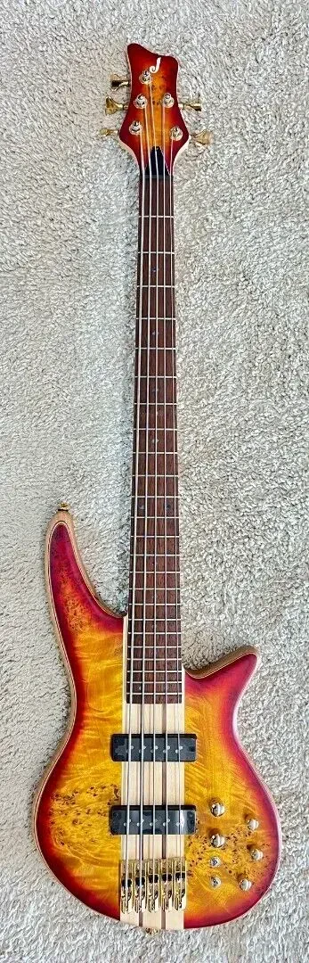 Jackson Pro Spectra SBP V 5-string Electric Bass Guitar Transparent Cherry Burst