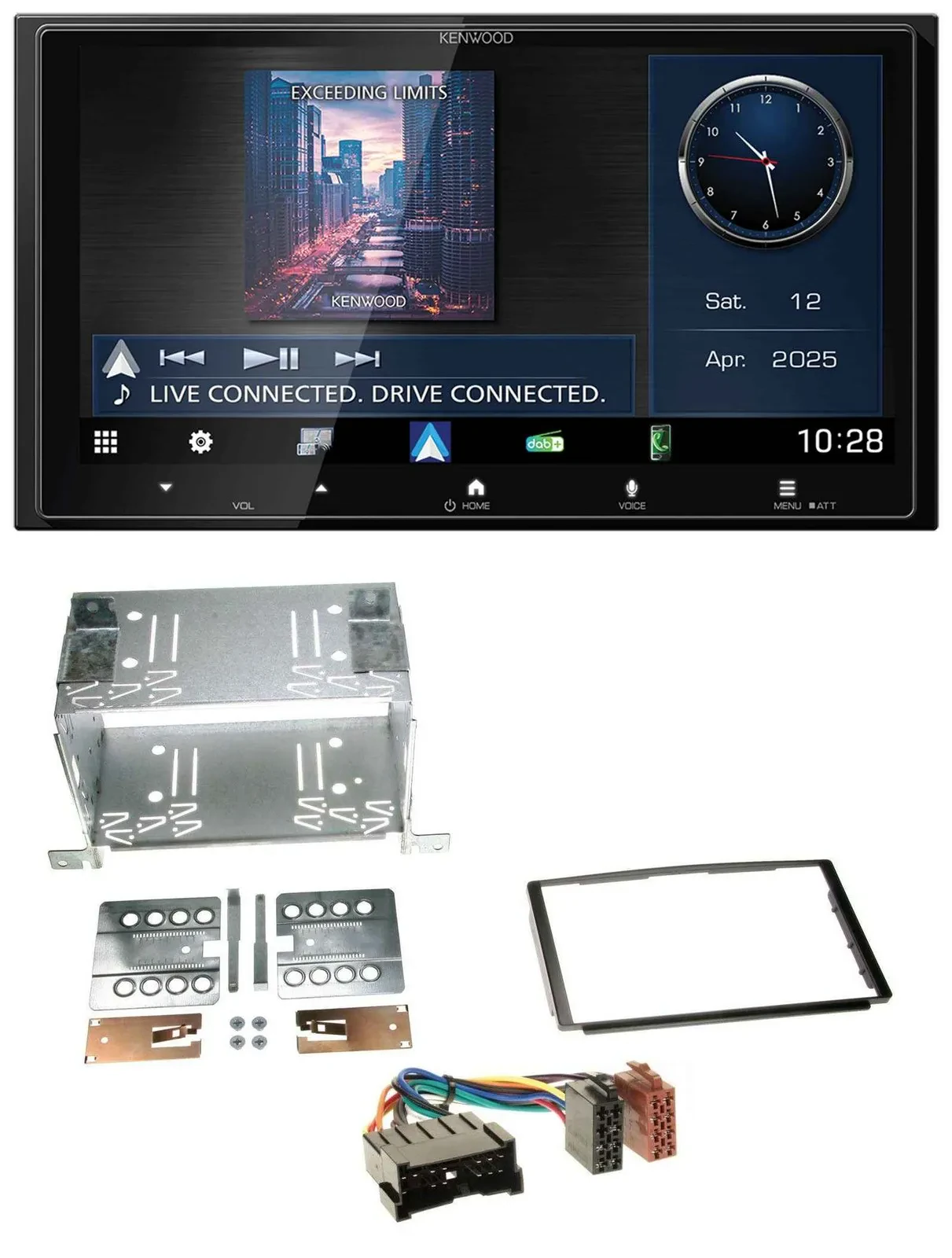 Kenwood Bluetooth 2DIN USB DAB MP3 Autoradio für Hyundai Santa Fe SM 04-06