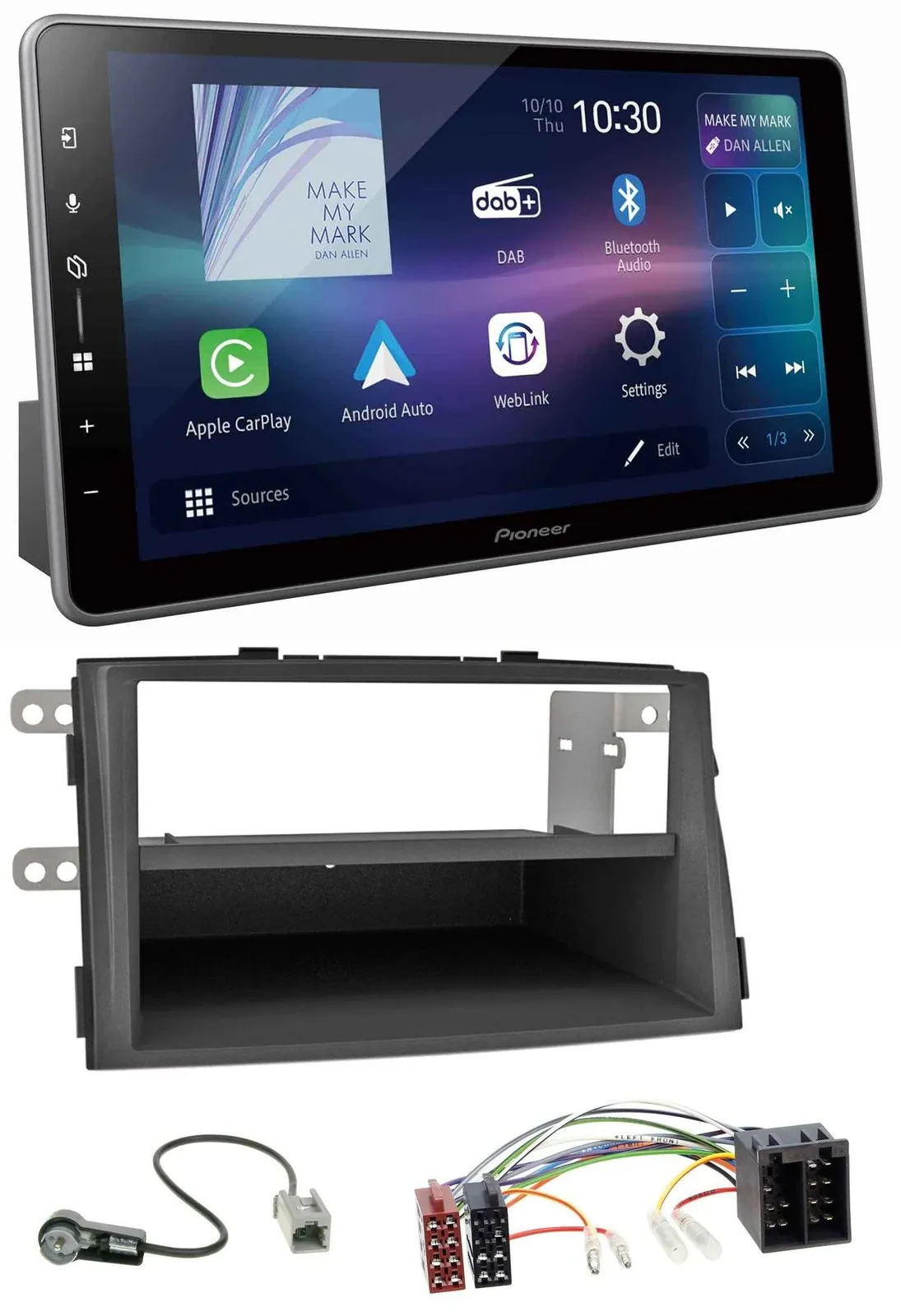 Pioneer Bluetooth USB DAB MP3 Autoradio für Kia Sorento II (XM, 2009-2012)