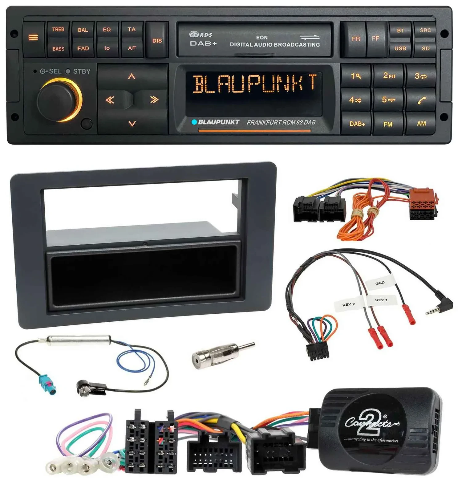 Blaupunkt USB DAB SD Lenkrad Bluetooth Autoradio für Saab 9-5 YS3E Facelift 2005