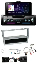 Pioneer USB Lenkrad Bluetooth DAB Autoradio für Opel Corsa C Tigra Meriva silber